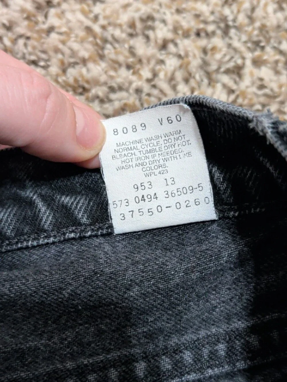 Levis 1994 vintage 550 relaxed fit black denim high rise long inseam shorts